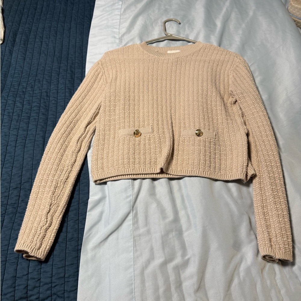 H&M Light Tan Knit Pullover